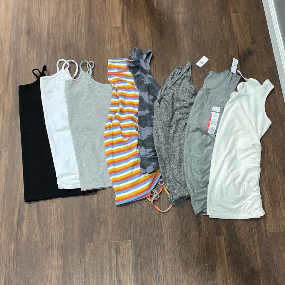 Bundle of 8 maternity tank tops